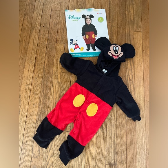 Disney Other - LIKE NEW DISNEY MICKEY MOUSE COSTUME DRESS UP HALLOWEEN EARS HOOD 12 18 months